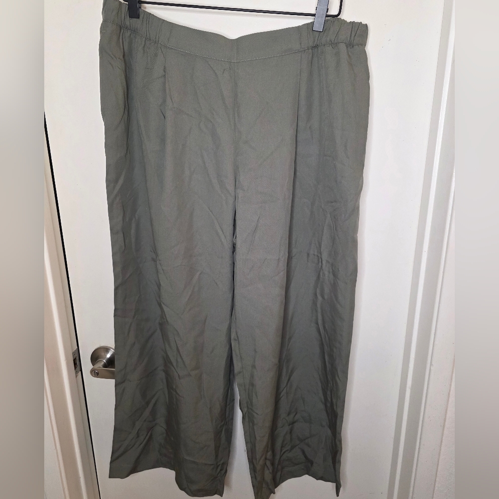 J. Jill Olive Green Wide Leg Pants Size Large